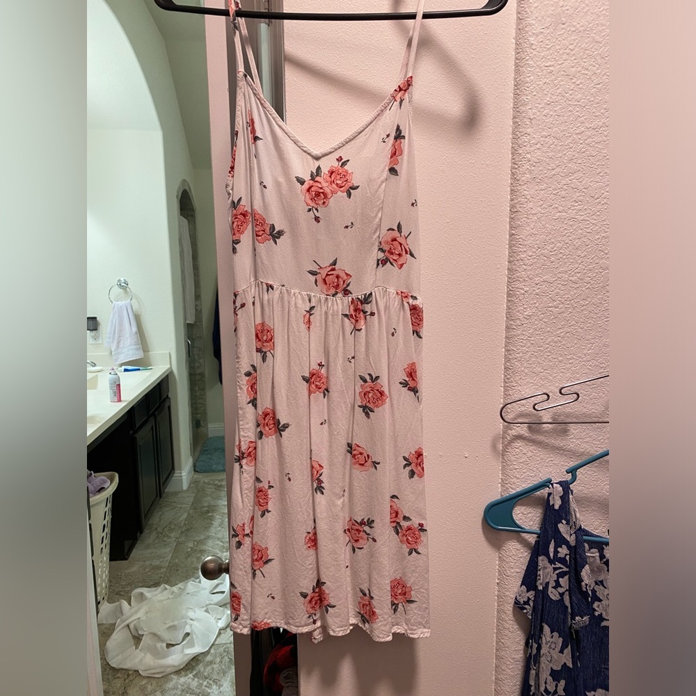 White and pink sun dress